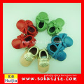 2015 wholesale luxury The doll maker factory baby boy and girl leather shoes moccasins for children